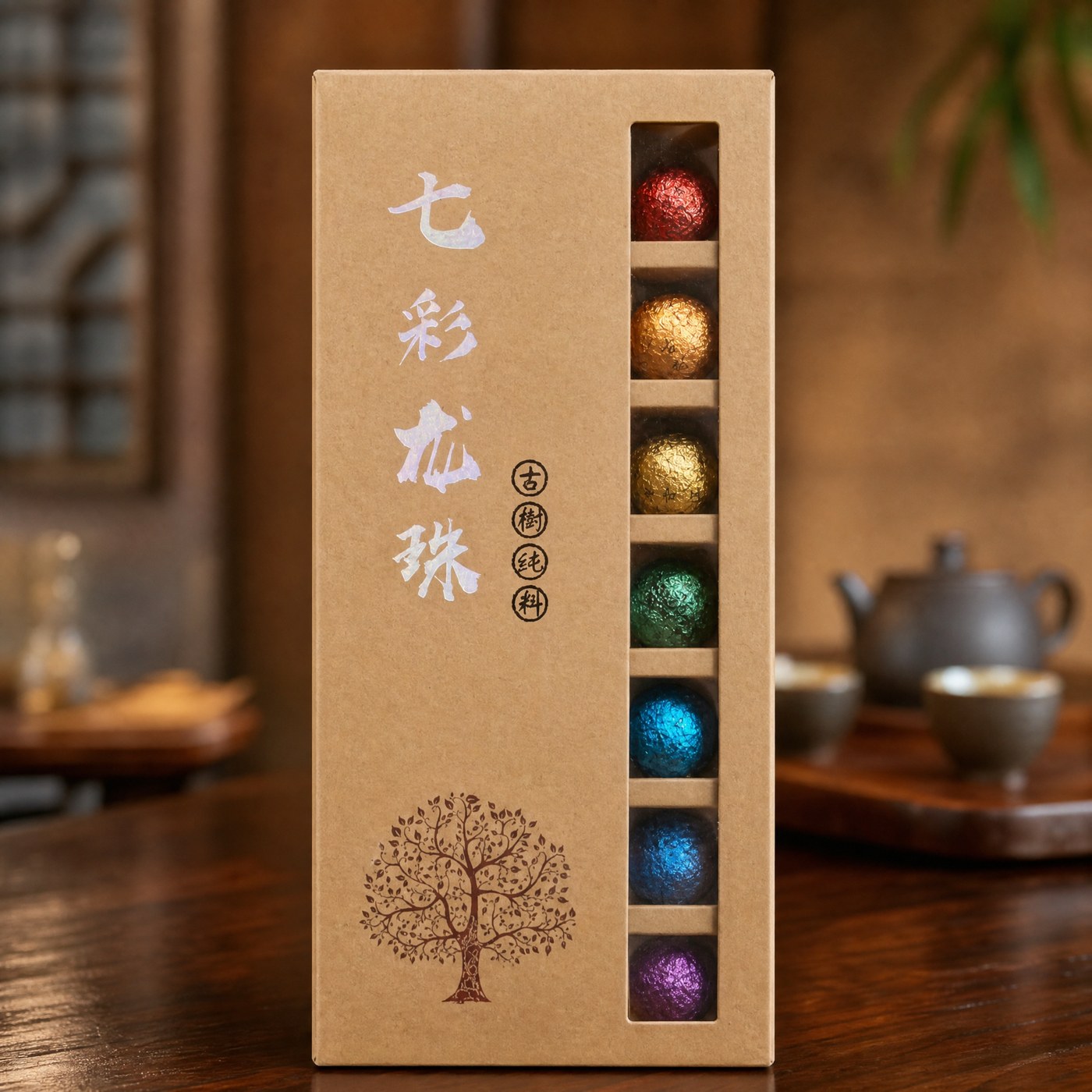 皇勒牌七彩龙珠产品包装