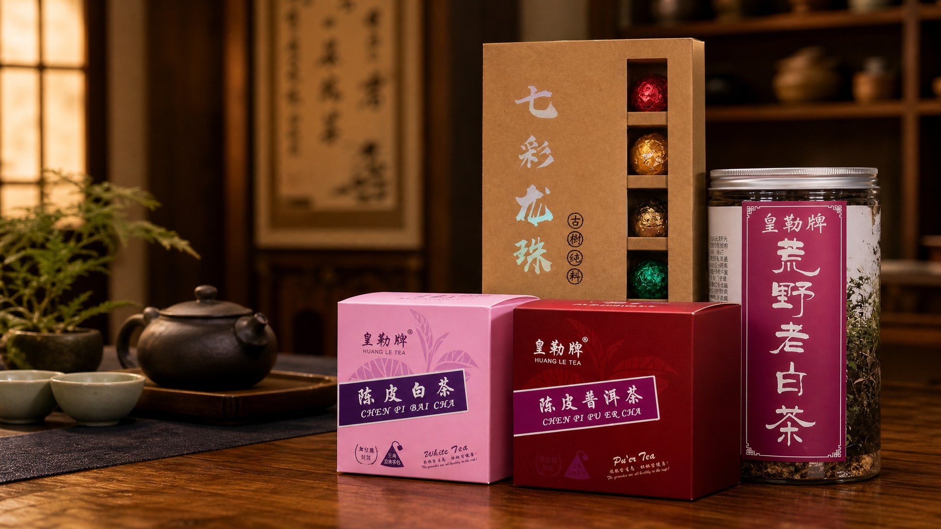 皇勒牌茶礼产品与茶席陈列